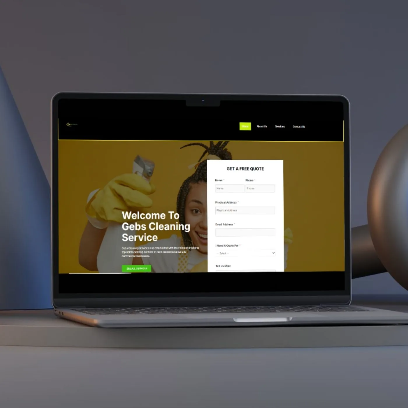 business website mockup for Elev8Web client in South Africa