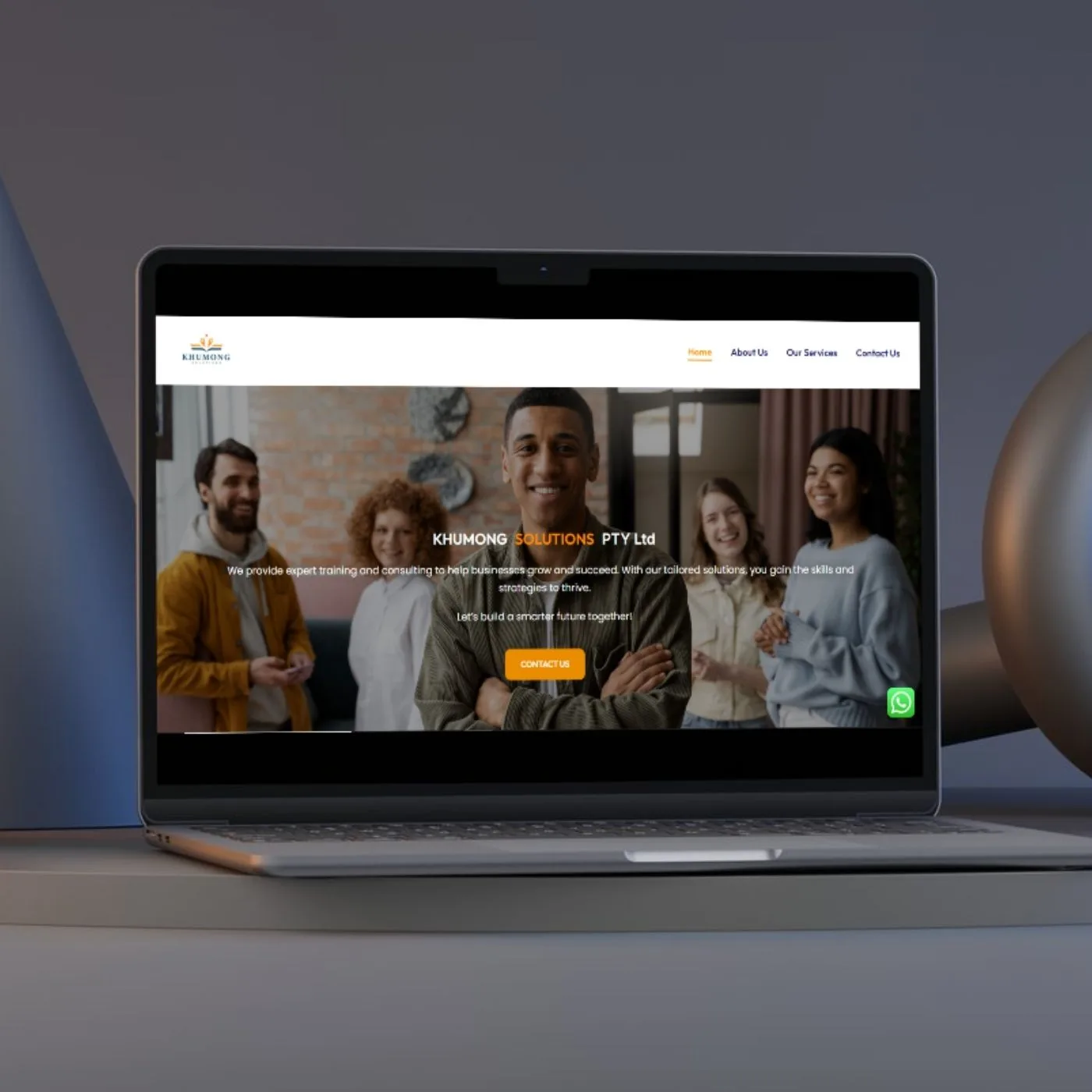 business website mockup for Elev8Web client in South Africa