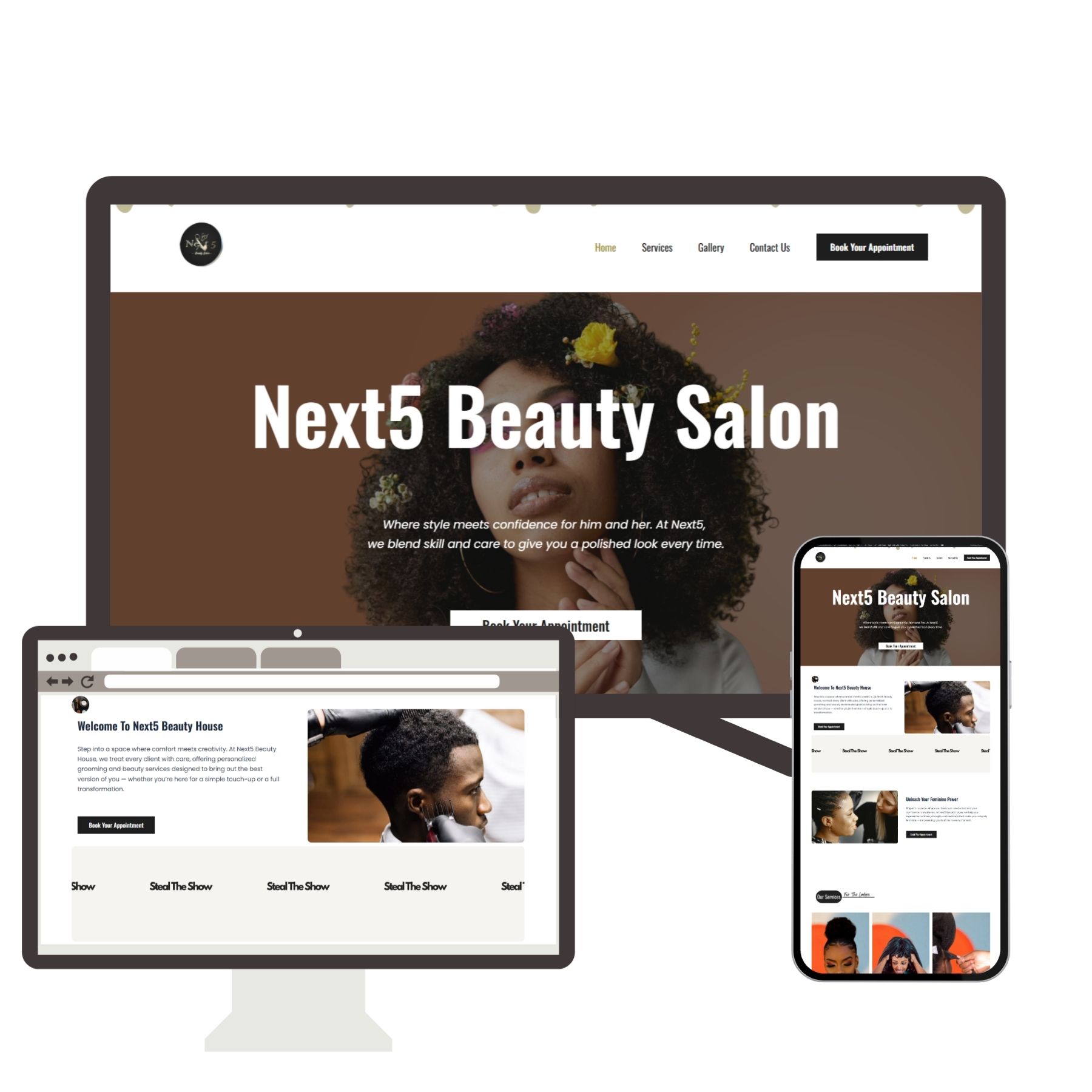 Professional web design example for Pretoria business